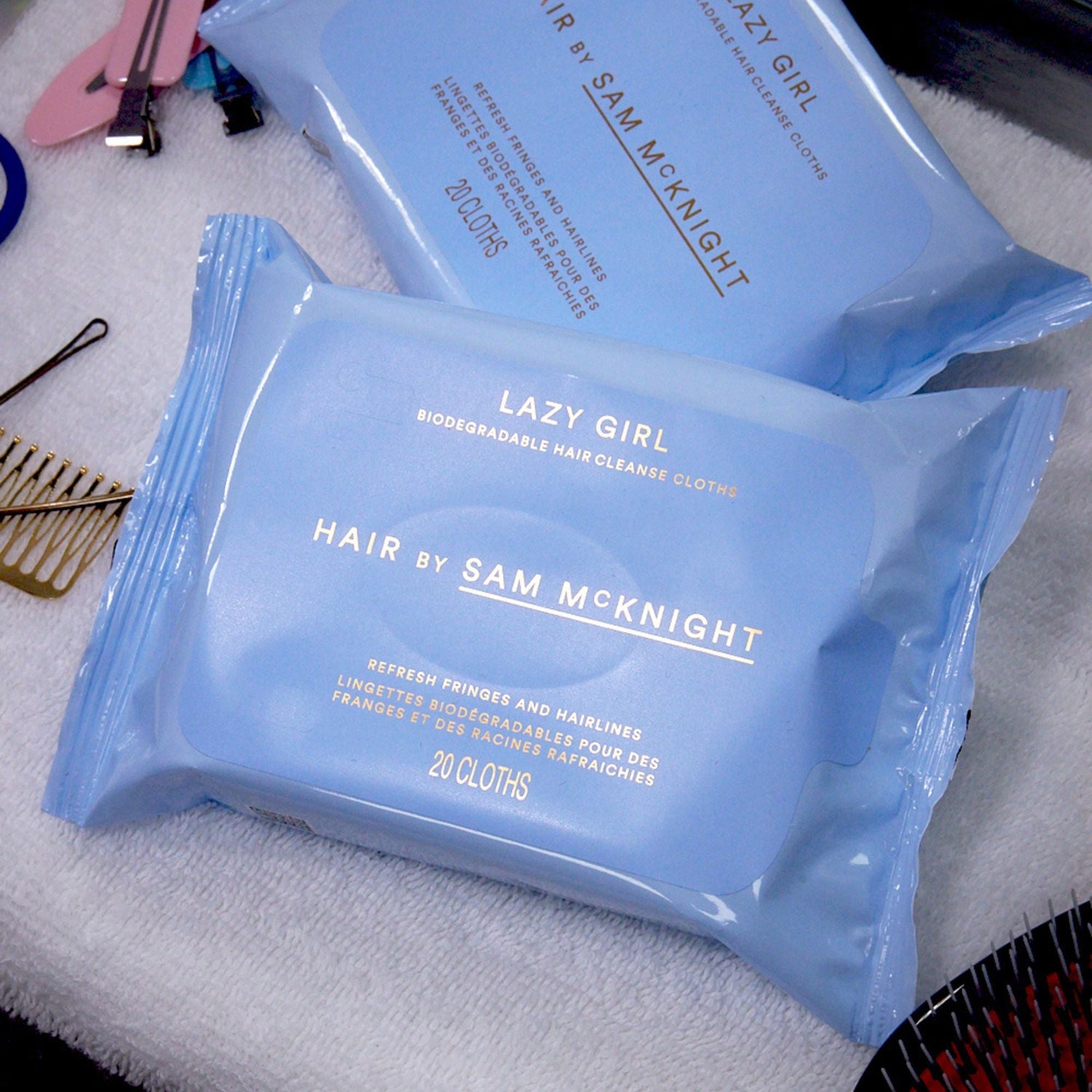 LAZY GIRL BIODEGRADABLE HAIR CLEANSE CLOTHS - Hair by Sam McKnight