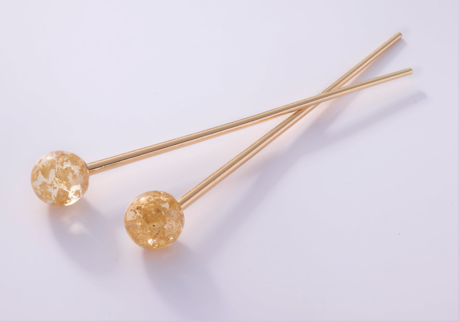 Elegante Haarnadeln mit schwebenden Goldflocken (2er set)