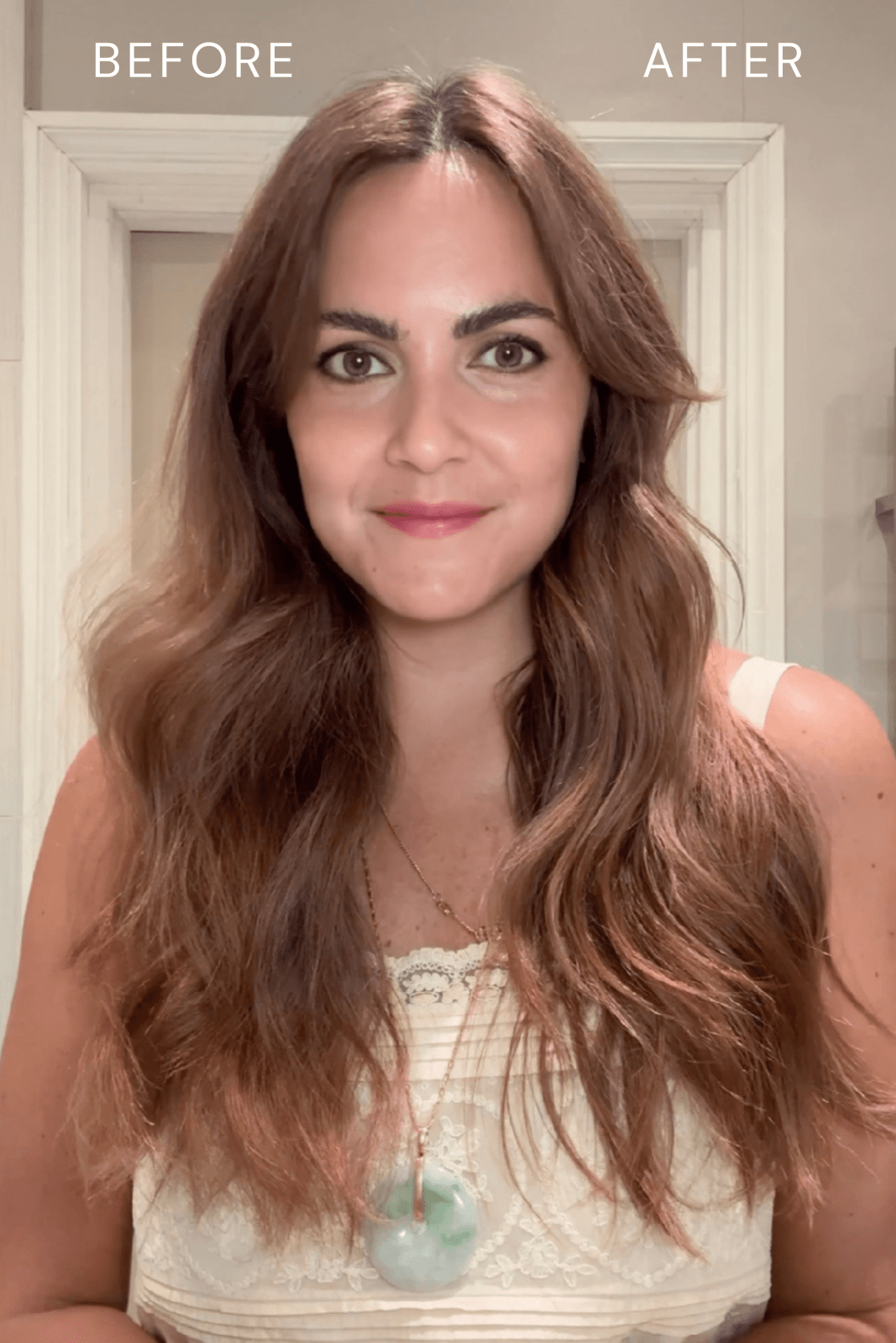 Sam McKnight Dressed to Kill Define & Defrizz Creme – Vorher-Nachher 2